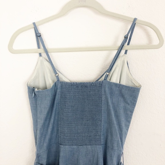 Banana Republic Chambray Cropped Jumpsuit Size 0 - Picture 8 of 13
